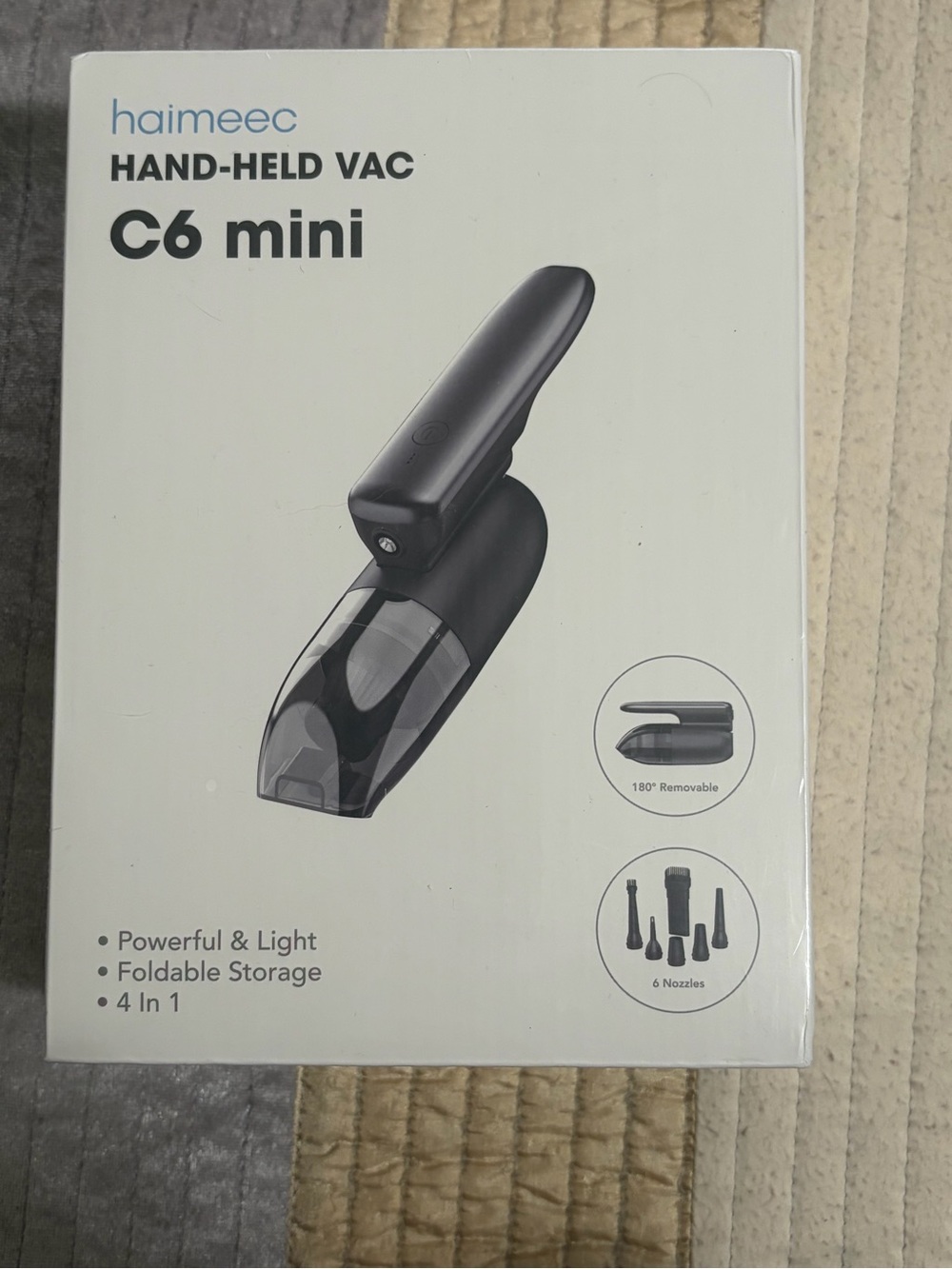 Source Unknown haimeec C6 mini Hand-Held Vac - Black and Gray